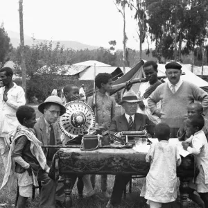 Abyssinian War September 1935 Foreign correspondents reporting from Addis Ababa Abyssinian War September 1935 Foreign correspondents reporting from Addis Ababa