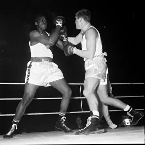 Action from the England v USA Amateur Boxing contest at Wembley 2nd November 1961