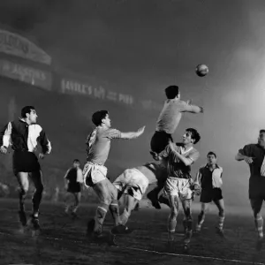 Action during the European Cup match between Manchester United