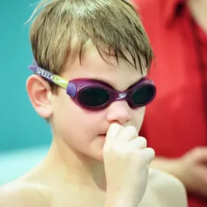 Action at the Guisborough Swimming Club Gala - the nervous wait for your race