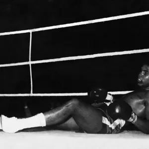 Handlung während des Nicht-Titel-Kampf um den Schwergewichts-Meisterschaft zwischen dem Amerikaner Cassius Clay