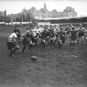 Welsh Rugby Trial Print - Cardiff Arms Park 1951