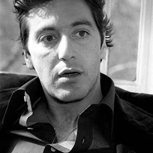 Actor Al Pacino at the Dorchester Hotel March 1974