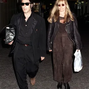 Actor Al Pacino and girlfriend September 1994 arriving at Heathrow Airport from Venice