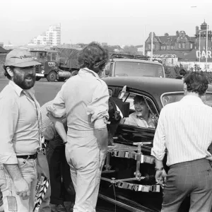 Actor Benedict Taylor seen here on Tyneside during a break in the filming of the mini
