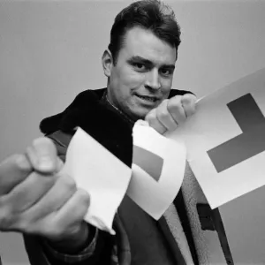 Actor Brian Blessed, pictured tearing up his L plates, as he has just passed his driving