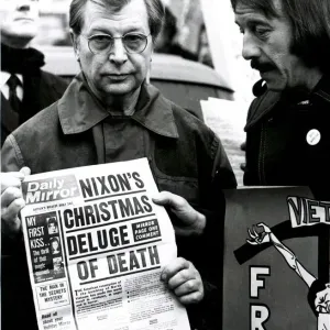 Clive Dunn and Harry Fowler Protest Print 1972