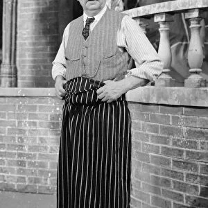 Actor Clive Dunn in his role as butcher Lance Corporal Jones in the BBC television