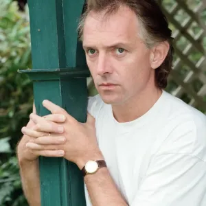 Actor and comedian, Rik Mayall, pictured at home four months after his horrific quad bike Actor and comedian, Rik Mayall, pictured at home four months after his horrific quad bike