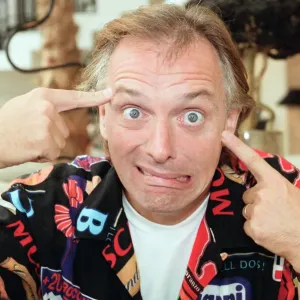 Actor and comedian, Rik Mayall, pictured at home four months after his horrific quad bike Actor and comedian, Rik Mayall, pictured at home four months after his horrific quad bike