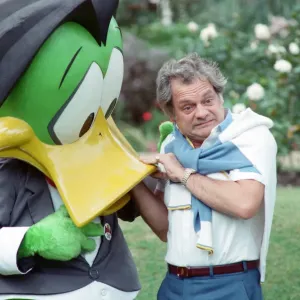 David Jason with Count Duckula Print, 5th September 1988 David Jason with Count Duckula Print, 5th September 1988