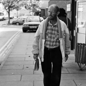 Douglas Lambert Leaving St Stephens Hospital Print 19th October 1986 Douglas Lambert Leaving St Stephens Hospital Print 19th October 1986