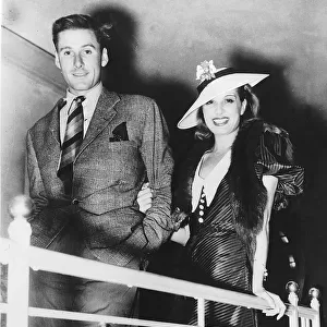 Actor Erroll Flynn and wife Lily Damita the French film star