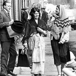 Actor James Bolam and cast in Joan Street, Wallsend, start filming the television series
