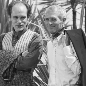 Actor John Malkovich with Paul Newman, 12th May 1987 Print
