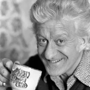 Actor John Pertwee seen here at home making tea. March 1981 PM 81-01203-006 Actor John Pertwee seen here at home making tea. March 1981 PM 81-01203-006
