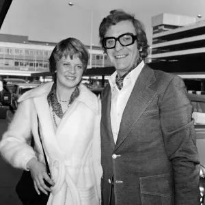 Actor Michael Caine and his daughter Dominique left Heathrow Airport for Los Angeles