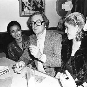 Actor Michael Caine with his wife Shakira photographed at boxer John Conteh