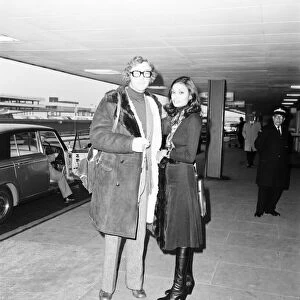 Actor Michael Caine and wife Shakira seen here at Heathrow Airport