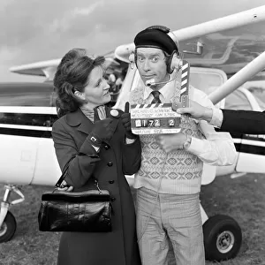 Actor Michael Crawford pictured during filming of the BBC comedy series "