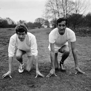 Actor Michael Crawford training with Olympic athlete Gordon Pirie for his upcoming role Actor Michael Crawford training with Olympic athlete Gordon Pirie for his upcoming role