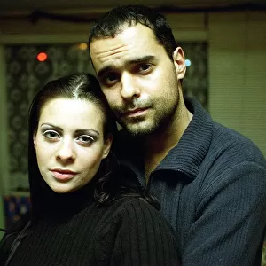 Actor Michael Greco December 1998 with his girlfriend fiancee Linsey Dawn McKenzie