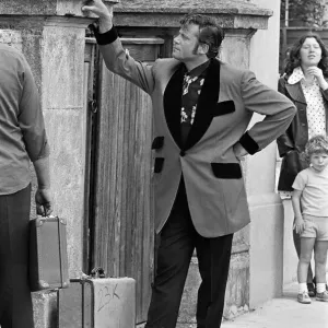 Oliver Reed in Teddy Boy attire, 13th June 1974 Print Oliver Reed in Teddy Boy attire, 13th June 1974 Print
