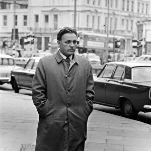 Actor Richard Burton pictured in London during the filming of "