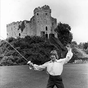 Actor Robin Askwith pictured at Cardiff Castle dressed ready for his latest romp in