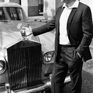 Sean Connery at The Savoy Hotel with Rolls Royce Print, 11th April 1971