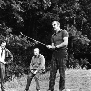 Actor Sean Connery takes part in a golf match at Wentworth for the Variety Club of Great