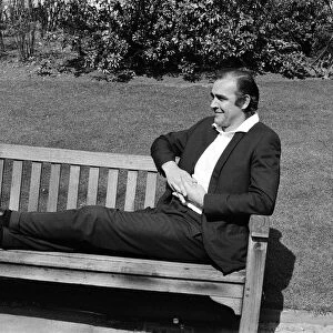 Actor Sean Connery at Victoria Embankment Gardens before heading to Las Vegas to shoot