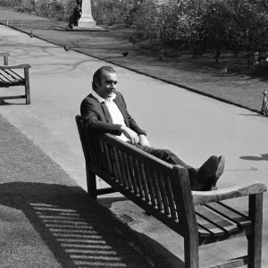Sean Connery Print, Victoria Embankment Gardens 1971