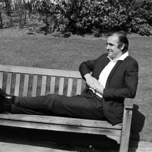 Actor Sean Connery at Victoria Embankment Gardens before heading to Las Vegas to shoot