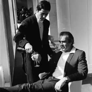 Actor Sean Connery at Victoria Embankment Gardens before heading to Las Vegas to shoot