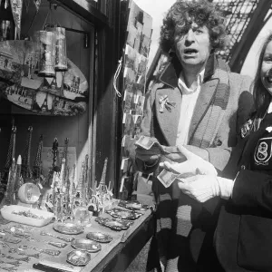 Tom Baker with Lalla Ward in Paris Print 2nd May 1979