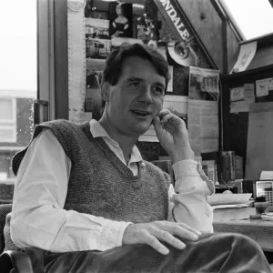 Actor and writer Michael Palin in his study at home. 7th November 1984 Actor and writer Michael Palin in his study at home. 7th November 1984