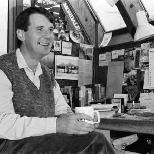 Actor and writer Michael Palin in his study at home. 7th November 1984 Actor and writer Michael Palin in his study at home. 7th November 1984