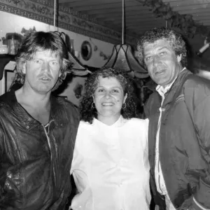 Robin Askwith and Gareth Hunt with Francessca James Print