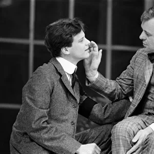 Actors Sir Anthony Hopkinsand Colin Firth in a scene from Arthur Schnitzler