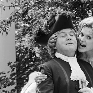 Actors Terry Scott and Madeline Smith who star in the new play "the School for Wives