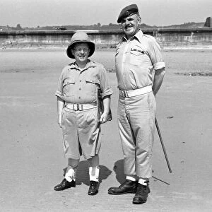 Actors Windsor Davies and Don Estelle from the hit BBC Series it ain t half hot mum