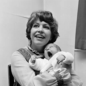 Actress Anne Reid at home in Manchester with her newborn baby son. 23rd November 1971