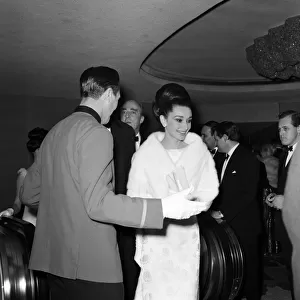 Actress Audrey Hepburn at the British Film Academy Awards. April 1964
