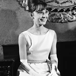 Actress Audrey Hepburn at the London premiere of her latest movie "