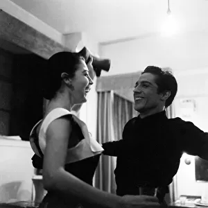 Actress Ava Gardner with Antonio the Spanish dancer. April 1955