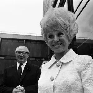 Barbara Windsor at Birmingham Evening Mail Office Print 1968