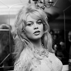 Actress Brigitte Bardot pictured after arriving in London