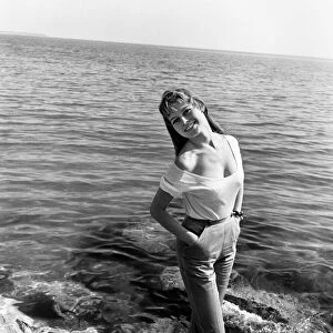 Actress Brigitte Bardot poses at the Cannes Film Festival, France. 2nd May 1955