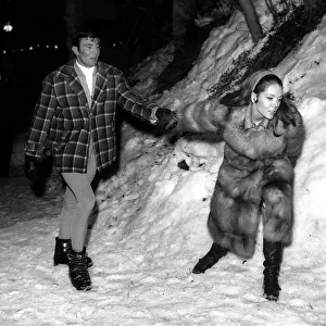 Actress Diana Rigg and George Lazenby in a scene from the James Bond 007 film On Her